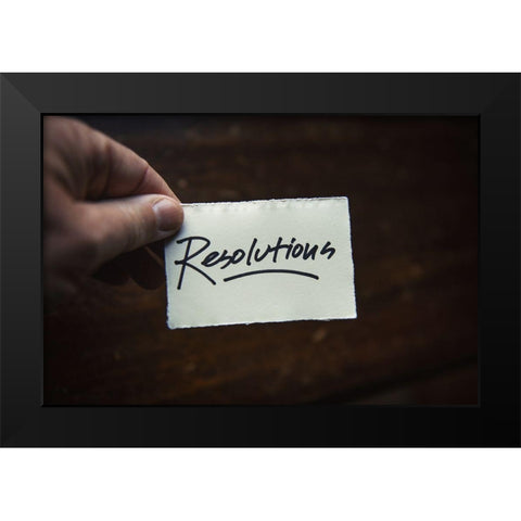 Resolutions Black Modern Wood Framed Art Print by Mossholder, Tim