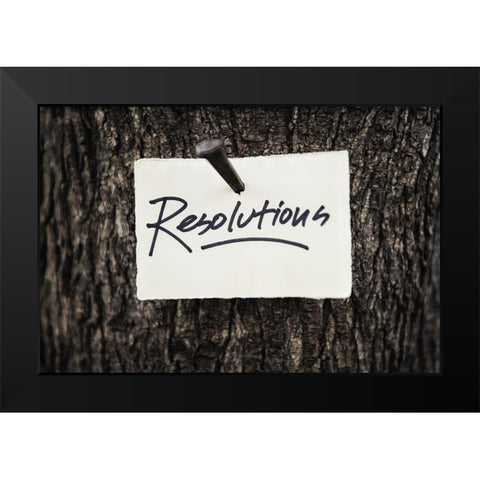 Resolutions Black Modern Wood Framed Art Print by Mossholder, Tim