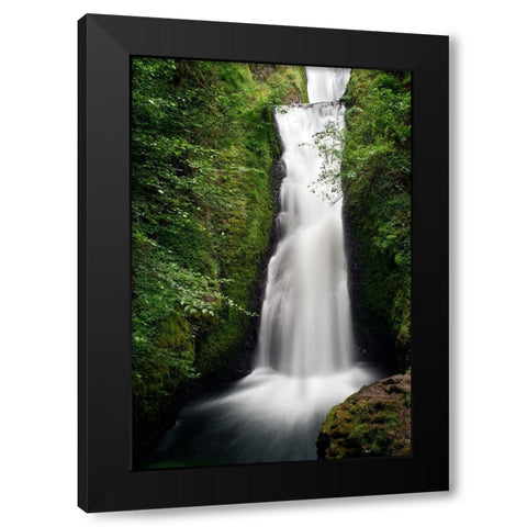 Bridal Veil Falls Black Modern Wood Framed Art Print by Mossholder, Tim