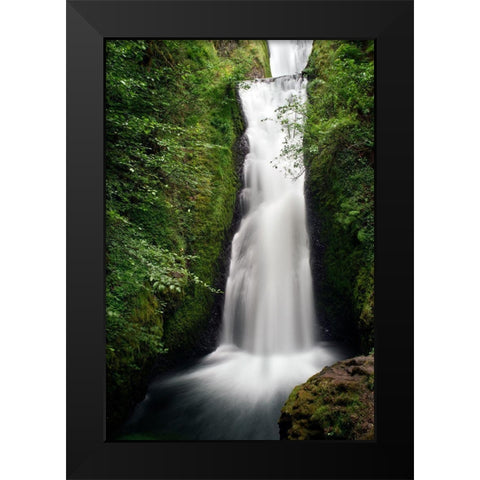 Bridal Veil Falls Black Modern Wood Framed Art Print by Mossholder, Tim