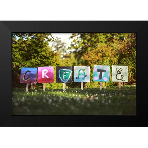 Create Black Modern Wood Framed Art Print by Mossholder, Tim
