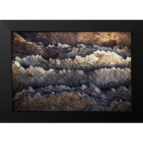 Rock Formations Black Modern Wood Framed Art Print by Mossholder, Tim