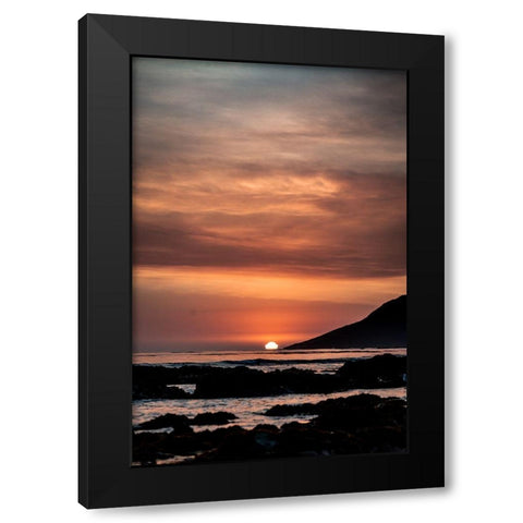 Orange Sunset Black Modern Wood Framed Art Print by Mossholder, Tim