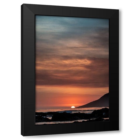 Orange Sunset Black Modern Wood Framed Art Print by Mossholder, Tim