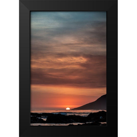 Orange Sunset Black Modern Wood Framed Art Print by Mossholder, Tim