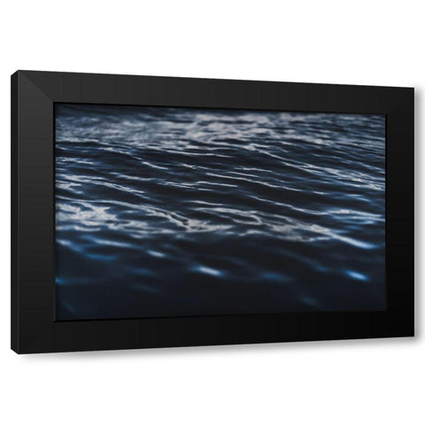 Water Textures Black Modern Wood Framed Art Print with Double Matting by Mossholder, Tim