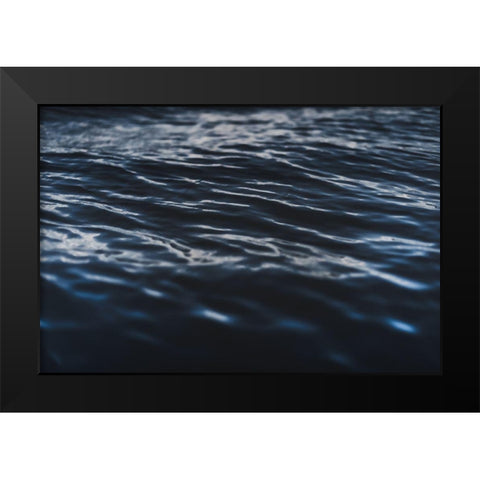 Water Textures Black Modern Wood Framed Art Print by Mossholder, Tim