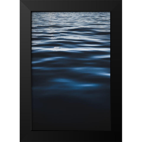 Water Textures Black Modern Wood Framed Art Print by Mossholder, Tim