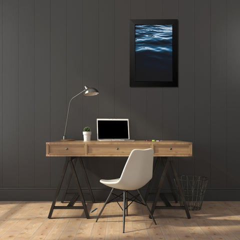 Water Textures Black Modern Wood Framed Art Print by Mossholder, Tim