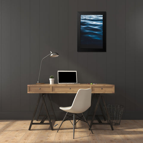 Water Textures Black Modern Wood Framed Art Print by Mossholder, Tim
