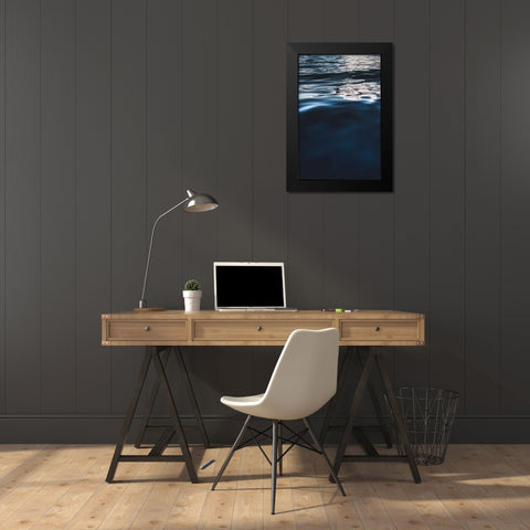 Water Textures Black Modern Wood Framed Art Print by Mossholder, Tim
