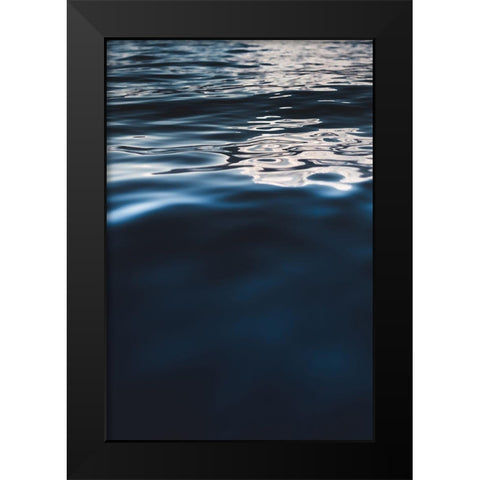 Water Textures Black Modern Wood Framed Art Print by Mossholder, Tim