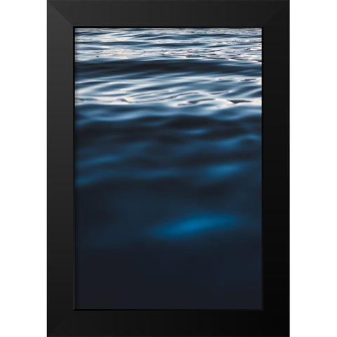 Water Textures Black Modern Wood Framed Art Print by Mossholder, Tim