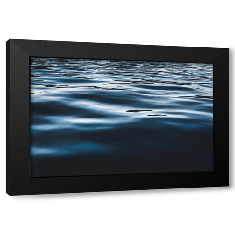 Water Textures Black Modern Wood Framed Art Print by Mossholder, Tim