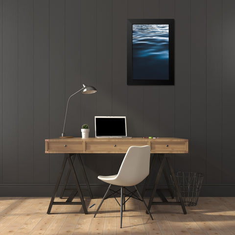 Water Textures Black Modern Wood Framed Art Print by Mossholder, Tim