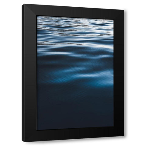 Water Textures Black Modern Wood Framed Art Print by Mossholder, Tim