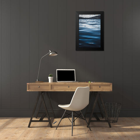 Water Textures Black Modern Wood Framed Art Print by Mossholder, Tim