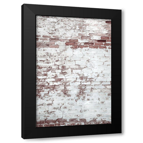 Light Brick Wall Black Modern Wood Framed Art Print with Double Matting by Mossholder, Tim