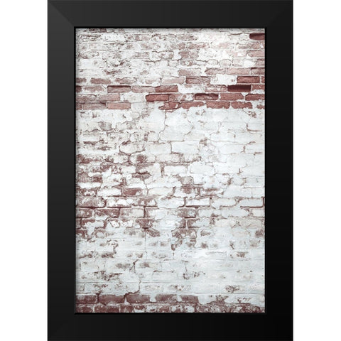 Light Brick Wall Black Modern Wood Framed Art Print by Mossholder, Tim