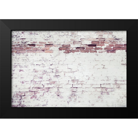 Light Brick Wall Black Modern Wood Framed Art Print by Mossholder, Tim