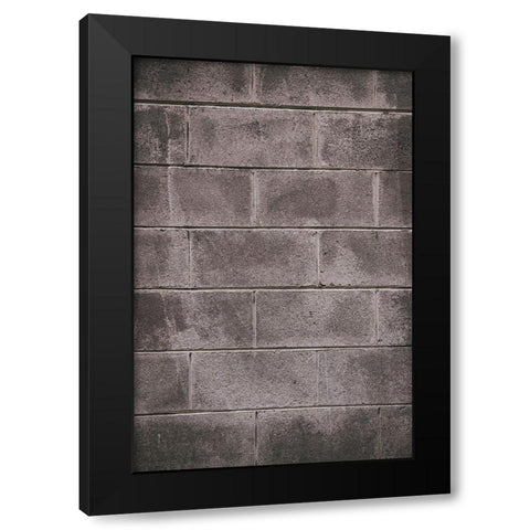 Concrete Block Wall Black Modern Wood Framed Art Print by Mossholder, Tim