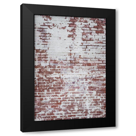 Brick Wall Black Modern Wood Framed Art Print with Double Matting by Mossholder, Tim