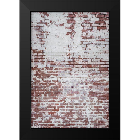 Brick Wall Black Modern Wood Framed Art Print by Mossholder, Tim