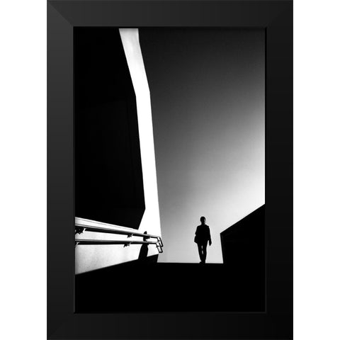 Abstraction Black Modern Wood Framed Art Print by Watanabe, Kentaro
