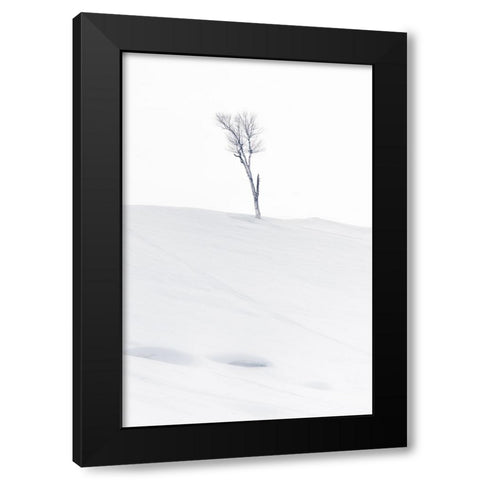 Lonely at Top Black Modern Wood Framed Art Print with Double Matting by Oberai, Jassi