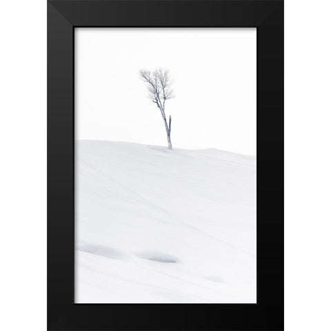 Lonely at Top Black Modern Wood Framed Art Print by Oberai, Jassi