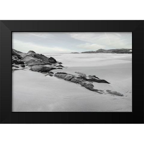 Breathless Black Modern Wood Framed Art Print by Brodecka, Aleksandra
