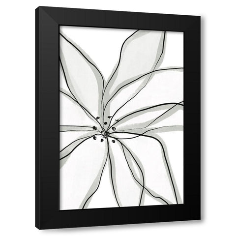 Fragile Flower Black Modern Wood Framed Art Print with Double Matting by Sawall, Anastasia