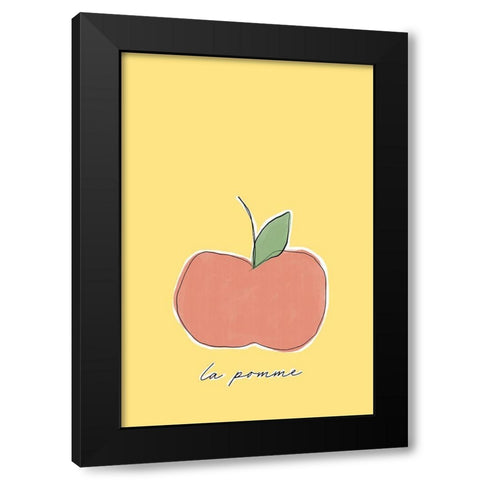 La Pomme Black Modern Wood Framed Art Print with Double Matting by Sawall, Anastasia