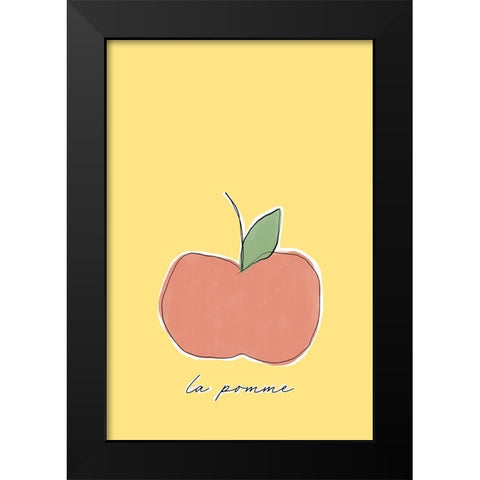 La Pomme Black Modern Wood Framed Art Print by Sawall, Anastasia