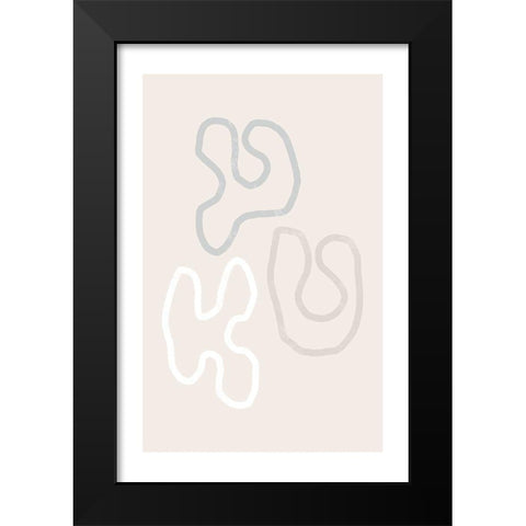 I love Curves Black Modern Wood Framed Art Print by Sawall, Anastasia