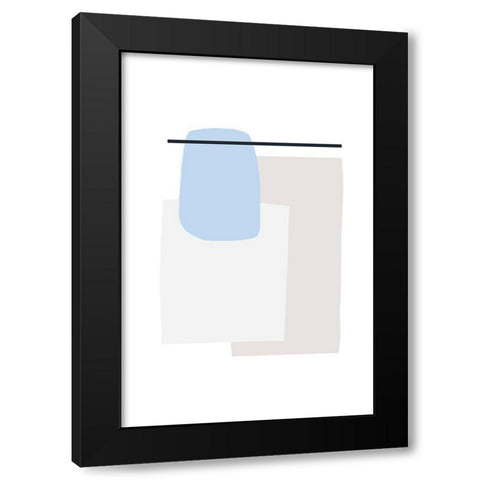 Life in Layers Black Modern Wood Framed Art Print by Sawall, Anastasia