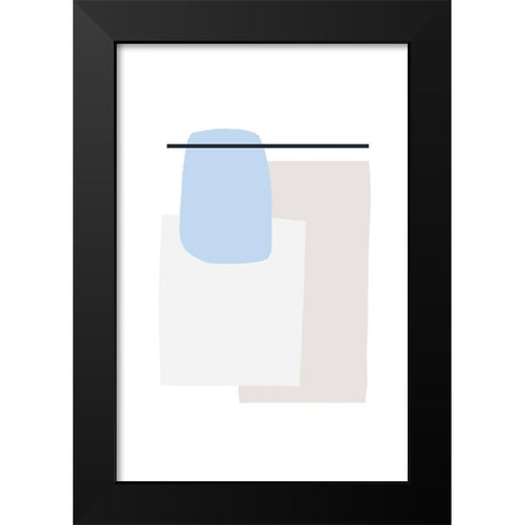 Life in Layers Black Modern Wood Framed Art Print by Sawall, Anastasia