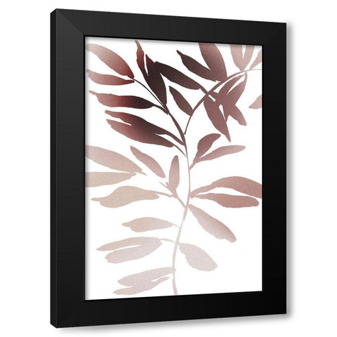 Lovely Leaves Black Modern Wood Framed Art Print with Double Matting by Sawall, Anastasia