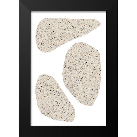 Stone Composition Black Modern Wood Framed Art Print by Sawall, Anastasia