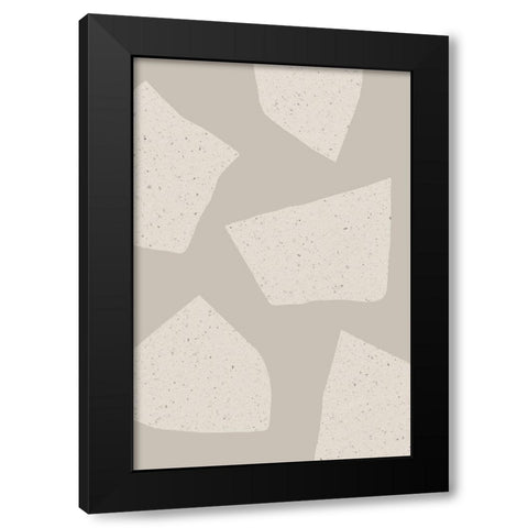Big Terrazzo Black Modern Wood Framed Art Print by Sawall, Anastasia