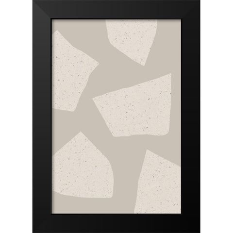Big Terrazzo Black Modern Wood Framed Art Print by Sawall, Anastasia