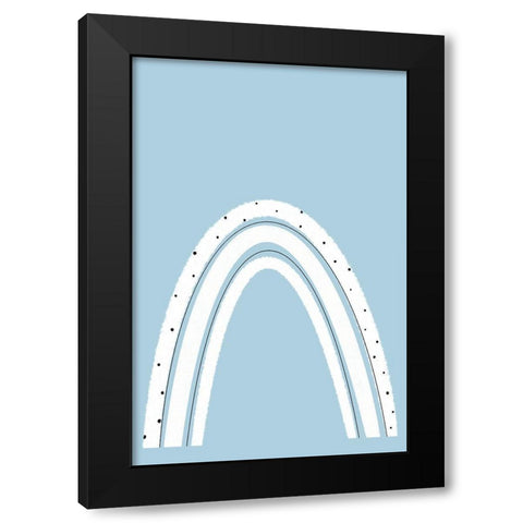 Black and White Rainbow Black Modern Wood Framed Art Print by Sawall, Anastasia