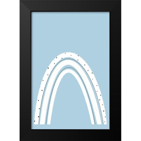 Black and White Rainbow Black Modern Wood Framed Art Print by Sawall, Anastasia