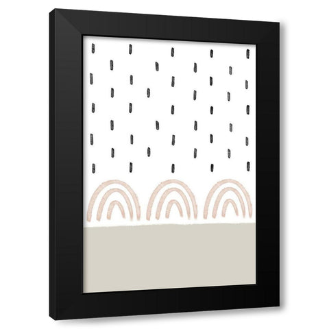 Rain on Rainbows Black Modern Wood Framed Art Print with Double Matting by Sawall, Anastasia