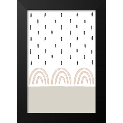 Rain on Rainbows Black Modern Wood Framed Art Print by Sawall, Anastasia