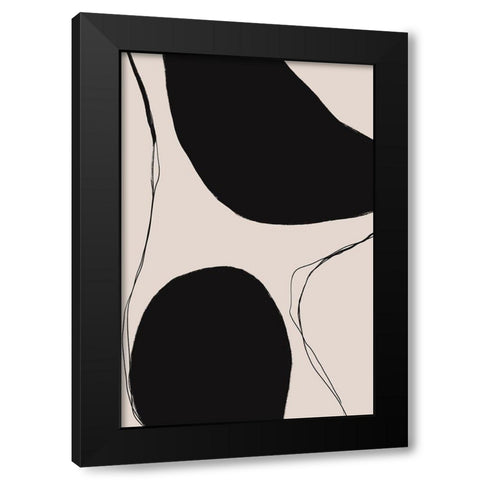 Keep your Balance Black Modern Wood Framed Art Print by Sawall, Anastasia