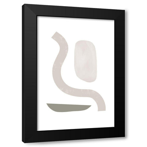 Shapes in Harmony Black Modern Wood Framed Art Print with Double Matting by Sawall, Anastasia