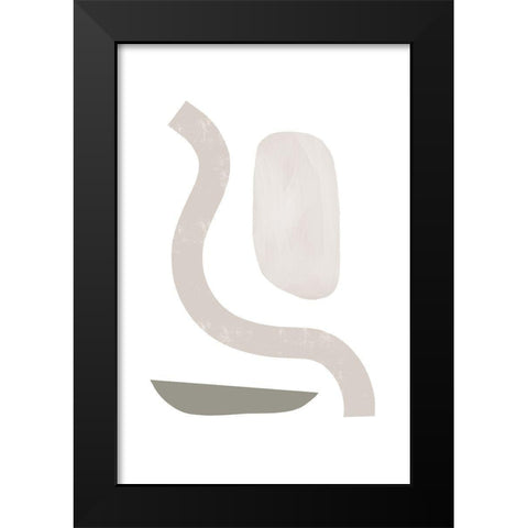Shapes in Harmony Black Modern Wood Framed Art Print by Sawall, Anastasia