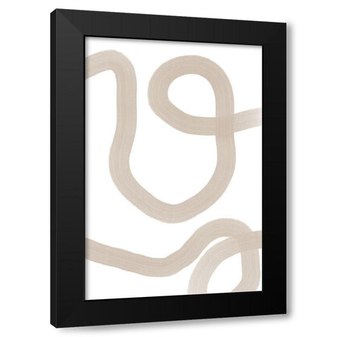 Single Line Black Modern Wood Framed Art Print by Sawall, Anastasia