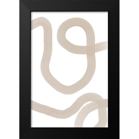 Single Line Black Modern Wood Framed Art Print by Sawall, Anastasia